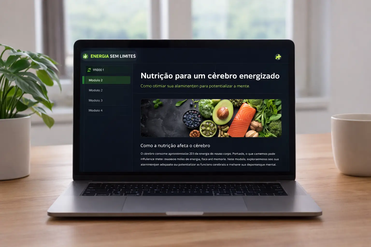 Mockup do produto - Plataforma online